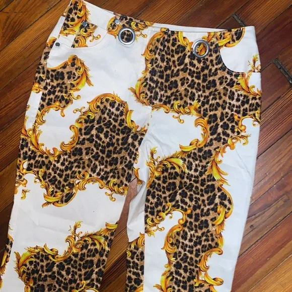 NWT! MIAOU x Urban Outfitters Animal Print Cropped Morgan Pant- Sz Small - Picture 6 of 7
